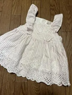 petit main ♡レースストライプチュニック 90cm