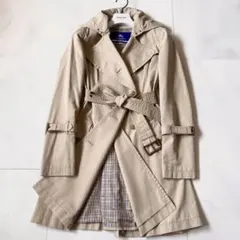 美品 バーバリーブルーレーベル トレンチコート ノバチェック ベルト付き 36