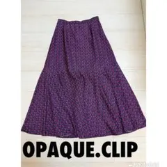 OPAQUE.CLIP フラワープリント フレアスカート