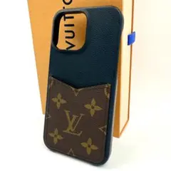 【鑑定済】 ルイヴィトン モノグラム iPhone15promax ケース 黒