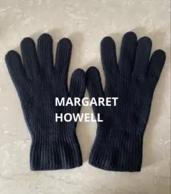 【新品】マーガレットハウエル　ウール カシミヤ 指無し手袋　ブラック MARGARET HOWELL（マーガレットハウエル）の「WOOL CASHMERE SILK