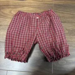 ファミリアチェック赤　かぼちゃパンツ