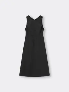 GU リネンブレンドバックオープンワンピース
