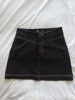ZARA ブラック デニムミニスカート