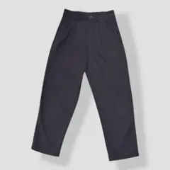GRL ハイウエスト センタープレス クロップド テーパードパンツ ブラウン M