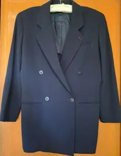 11号サイズ、ネイビー ダブルブレスト フォーマルジャケット