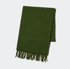 ユニクロ　スフレヤーンチャンキーストール　グリーン