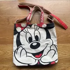 ミニーマウス キャンバスショルダーバッグ　ディズニーストア