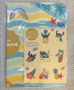 未使用　リロ＆スティッチ　ペーパーランチョマット ステッカー付　オイシックス