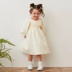 プティマイン ジャガードドッキングワンピース　80