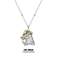 猫チャーム ネックレス シルバー ゴールド