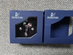 【レア物】スワロフスキー　ピンク×水色　オーロラ　花　ネックレス　ピアス　セット