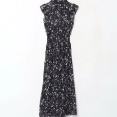 SNIDEL Sustainable フリルプリーツワンピース black 0