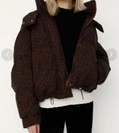 SLY ダウン アウター レオパード