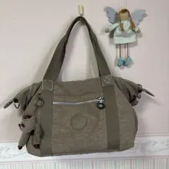 Kipling ベージュ トートバッグ