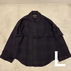 ネ*ル様 40s ナス紺 フェード スウェットカーディガン 襟付き 襤褸