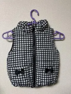 POPS LEMON 中綿入りベスト 110 ギンガムチェック