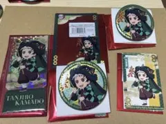 鬼滅の刃 中国限定 竈門 炭治郎 5点セットク リアカードブロマイド缶バッジ