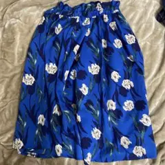 w closet 春色 フリル フレア 花柄 ロングスカートのサムネイル