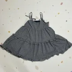 アベイル しまむら チェック リボン キャミソール チュニック ビスチェ
