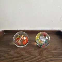 ✨昭和レトロ✨ペーパーウェイト✨カラフル✨ガラス製✨机上アクセサリー✨