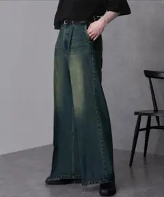 MONO-MART ヴィンテージメイクタックフレアデニムパンツ