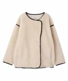 AKTE ボアミドルブルゾン　エクリュ