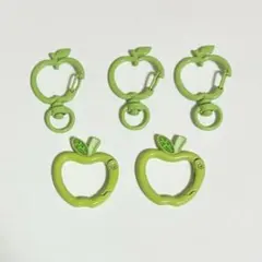 Mrs. GREEN APPLE カラビナ 青りんご 緑 2種5個セット