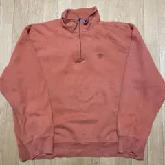 USA古着 IZOD オレンジ ハーフジップ 無地