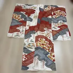 反物 未仕立て 正絹 金駒刺繍 菊 松 枝垂れ桜 リメイク 豪華 古典柄 