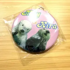 鳥羽水族館 ラッコ メイちゃん キラちゃん 缶バッジ風 メタルキーホルダーのサムネイル