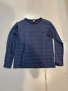 THE NORTH FACE ROCK SOLIDボーダーロンT ブルー　y2k