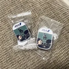 ANA ロサンゼルス・ドジャース ピンバッジ　２個セット