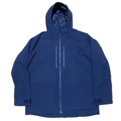 【大人気】ユニクロ ダウン パーカー ネイビー Lサイズ 機能ポケット 撥水加工