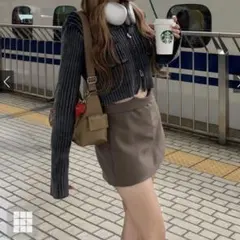 【新品】スリットフレアスリーブジップブリーチニットカーディガン[tu1295]