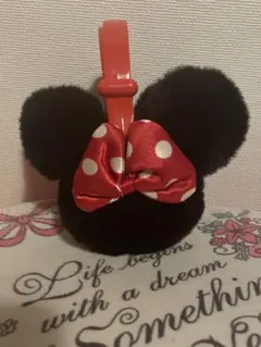 ディズニー　ミニー　耳当て　イヤマフ　耳あて　ミニー マウス　リボン　水玉