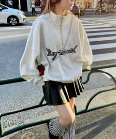 ハーフジップ スウェット トレーナー