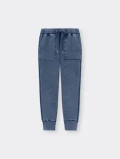 GU デニムスウェットイージーパンツ　M