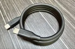 CIO スパイラルシリコンケーブル CtoC 1m ブラック