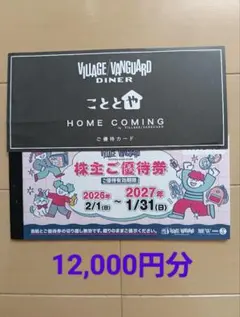 ヴィレッジヴァンガードの株主優待券 1000円×12枚＝12000円分のサムネイル