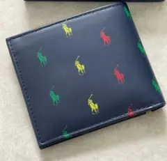 ポロ ローレン ラルフ ローレン スモール SM レザー ウォレット二つ折り財布