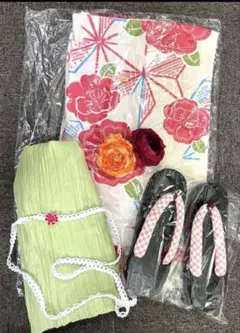 ゆかたセット　牡丹柄　浴衣セット