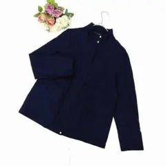 組曲 オンワード樫山（2/M）ウールショートコート ジャケット ネイビー 比翼