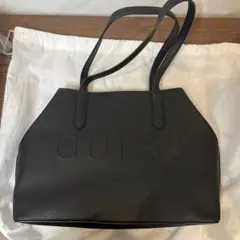 雪様用GUESS ゲス ロゴ トートバッグ ブラック 肩掛け A4可 シンプル