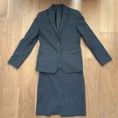 ダークグレー ストライプ スカートスーツ