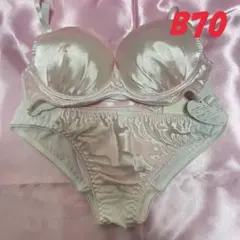 【廃盤】B70 ピンク サテン ブラジャーショーツセット