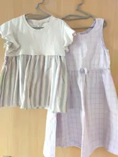 【2枚セット】130 夏のワンピースとチュニック