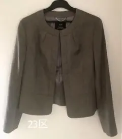 23区 ノーカラージャケット 36 グレーのサムネイル