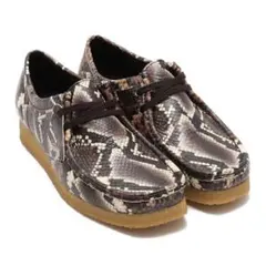 (新品/26.5).CLARKS WALLABEE BROWN SNAKE