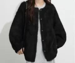 by LEGNA バイレグナ フェザーヤーンシャギーニットカーディガン